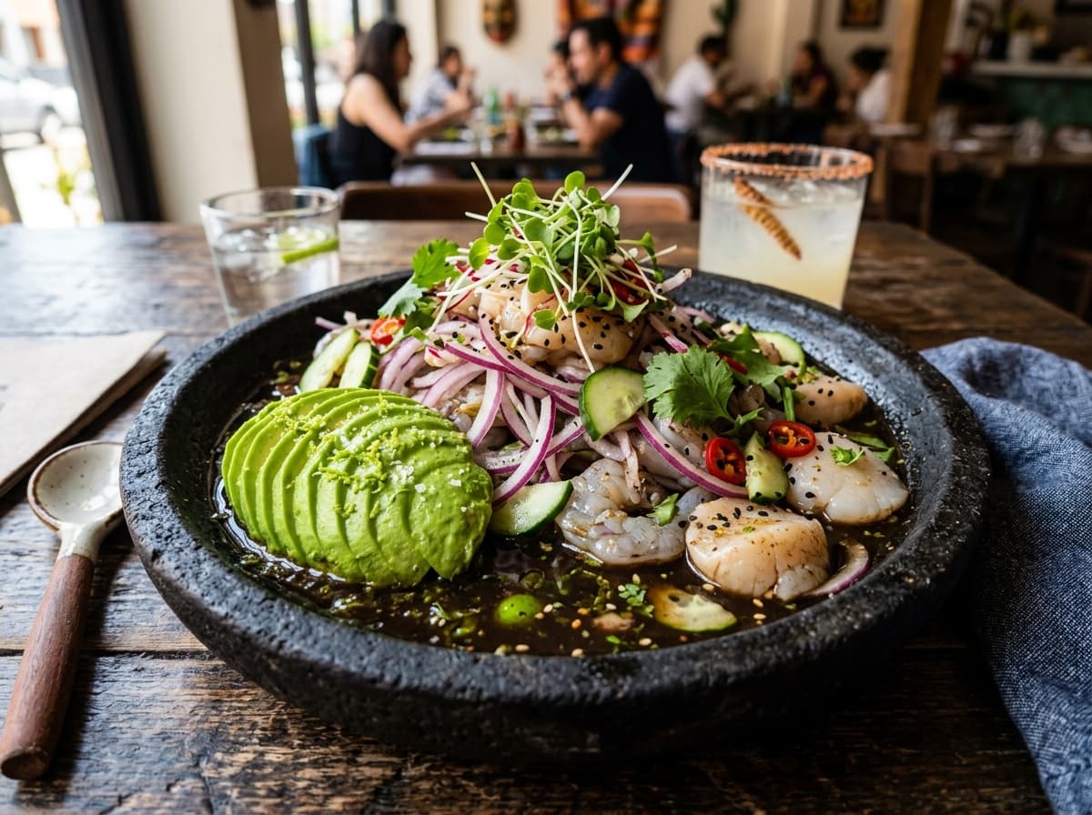 Aguachile Negro de Camarón & Callo